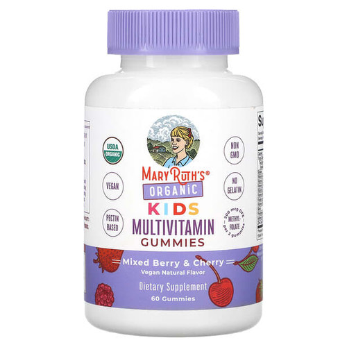 <img alt="MaryRuths, Organic Kids Multivitamin Gummies, Mixed Berry & Cherry, 60 Gummies" title="MaryRuths, Organic Kids Multivitamin Gummies, Mixed Berry & Cherry, 60 Gummies,810104620291"