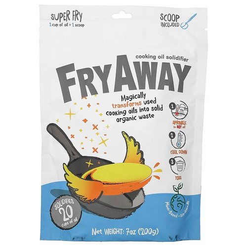 <img alt="FryAway, Cooking Oil Solidifier, Super Fry, 7 oz (200 g)" title="FryAway, Cooking Oil Solidifier, Super Fry, 7 oz (200 g),195893185641"