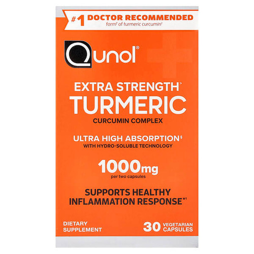 <img alt="Qunol, Turmeric, 30 Vegetarian Capsules (500 mg per Capsule)" title="Qunol, Turmeric, 30 Vegetarian Capsules (500 mg per Capsule),850184008411"