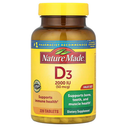 <img alt="Nature Made, Vitamin D3, 50 mcg (2000 IU), 220 Tablets" title="Nature Made, Vitamin D3, 50 mcg (2000 IU), 220 Tablets,031604026745"