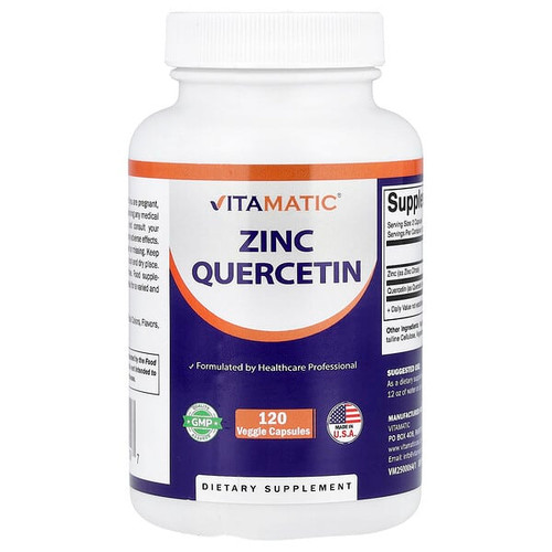 <img alt="Vitamatic, Zinc Quercetin, 120 Veggie Capsules" title="Vitamatic, Zinc Quercetin, 120 Veggie Capsules,810078471097"