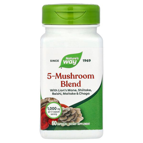 <img alt="Natures Way, 5-Mushroom Blend, 60 Capsules" title="Natures Way, 5-Mushroom Blend, 60 Capsules,033674157800"