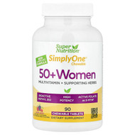<img alt="Super Nutrition, Simply One, 50+ Women Multivitamin + Supporting Herbs, Mixed Berry , 90 Chewable Tablets" title="Super Nutrition, Simply One, 50+ Women Multivitamin + Supporting Herbs, Mixed Berry , 90 Chewable Tablets,898220024155"