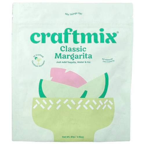 <img alt="Craftmix, Cocktail Mix Packets, Classic Margarita, 12 Packets, 2.96 oz (84 g)" title="Craftmix, Cocktail Mix Packets, Classic Margarita, 12 Packets, 2.96 oz (84 g),850050635116"