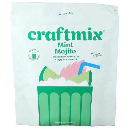 <img alt="Craftmix, Cocktail Mix Packets, Mint Mojito, 12 Packets, 2.96 oz (84 g)" title="Craftmix, Cocktail Mix Packets, Mint Mojito, 12 Packets, 2.96 oz (84 g),860004893912"