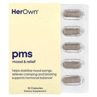 <img alt="Her Own, PMS, Mood & Relief, 30 Capsules" title="Her Own, PMS, Mood & Relief, 30 Capsules,035046129255"