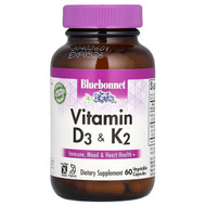 <img alt="Bluebonnet Nutrition, Vitamin D3 & K2, 60 Vegetable Capsules" title="Bluebonnet Nutrition, Vitamin D3 & K2, 60 Vegetable Capsules,743715006546"