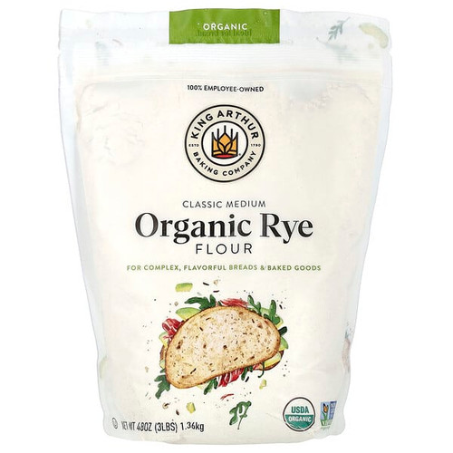 <img alt="King Arthur Baking Company, Organic, Classic Medium Rye Flour, 3 lbs (1.36 kg)" title="King Arthur Baking Company, Organic, Classic Medium Rye Flour, 3 lbs (1.36 kg),071012060061"