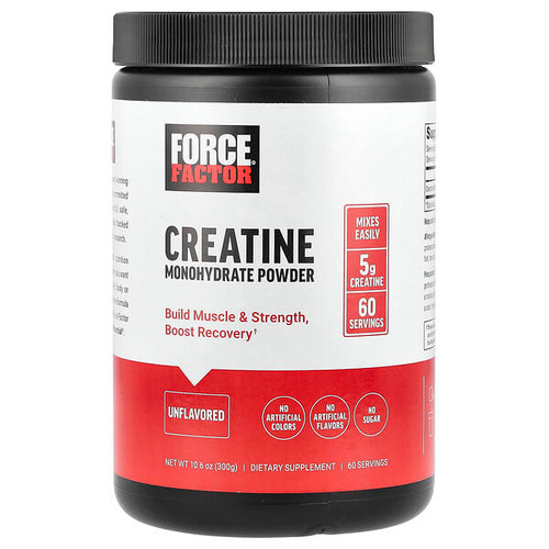 <img alt="Force Factor, Creatine Monohydrate Powder, Unflavored, 10.6 oz (300 g)" title="Force Factor, Creatine Monohydrate Powder, Unflavored, 10.6 oz (300 g),810126660107"