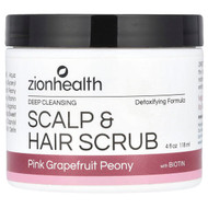 <img alt="Zion Health, Scalp & Hair Scrub with Biotin, Pink Grapefruit Peony, 4 fl oz (118 ml)" title="Zion Health, Scalp & Hair Scrub with Biotin, Pink Grapefruit Peony, 4 fl oz (118 ml),093141104669"
