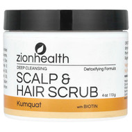<img alt="Zion Health, Scalp & Hair Scrub with Biotin, Kumquat, 4 oz (113 g)" title="Zion Health, Scalp & Hair Scrub with Biotin, Kumquat, 4 oz (113 g),093141104676"