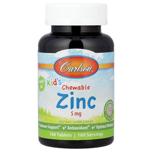 <img alt="Carlson, Kids Chewable Zinc, Natural Mixed Berry, 5 mg, 160 Tablets" title="Carlson, Kids Chewable Zinc, Natural Mixed Berry, 5 mg, 160 Tablets,088395533402"