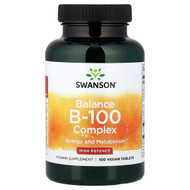 <img alt="Swanson, Balance B-100 Complex, High Potency, 100 Vegan Tablets" title="Swanson, Balance B-100 Complex, High Potency, 100 Vegan Tablets,087614119724"