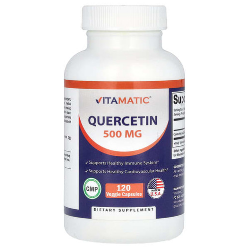 <img alt="Vitamatic, Quercetin, 500 mg, 120 Veggie Capsules" title="Vitamatic, Quercetin, 500 mg, 120 Veggie Capsules,602343801162"