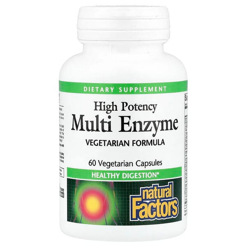 <img alt="Natural Factors, Multi Enzyme, High Potency , 60 Vegetarian Capsules" title="Natural Factors, Multi Enzyme, High Potency , 60 Vegetarian Capsules,068958017457"