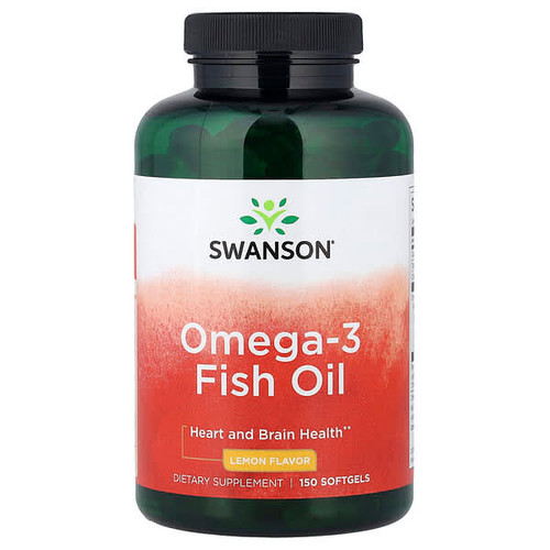 <img alt="Swanson Vitamins, Omega-3 Fish Oil, Lemon, 150 Softgels" title="Swanson Vitamins, Omega-3 Fish Oil, Lemon, 150 Softgels,087614112534"