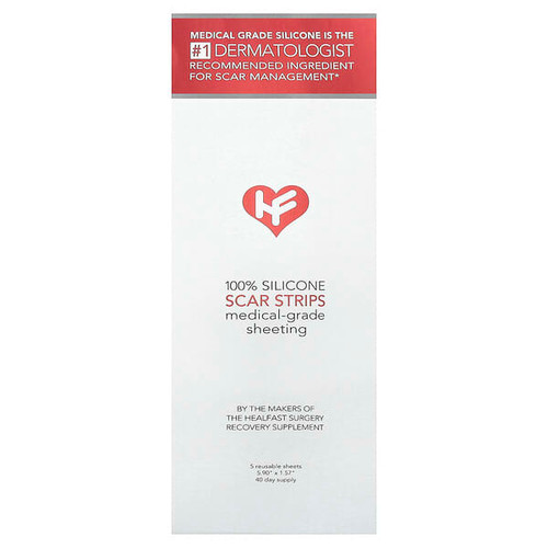 <img alt="HealFast, 100% Silicone Scar Strips, 5 Reusable Sheets" title="HealFast, 100% Silicone Scar Strips, 5 Reusable Sheets,865402000474"
