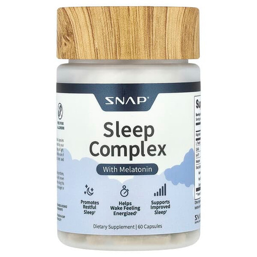 <img alt="Snap Supplements, Sleep Complex with Melatonin, 60 Capsules" title="Snap Supplements, Sleep Complex with Melatonin, 60 Capsules,850039253393"