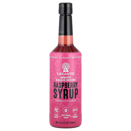 <img alt="Lakanto, Raspberry Syrup, 25.4 fl oz (750 ml)" title="Lakanto, Raspberry Syrup, 25.4 fl oz (750 ml),843076004233"