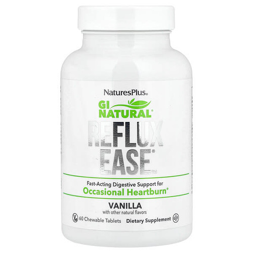 <img alt="NaturesPlus, Gi Natural, Reflux Ease, Vanila, 60 Chewable Tablets" title="NaturesPlus, Gi Natural, Reflux Ease, Vanila, 60 Chewable Tablets,097467445611"
