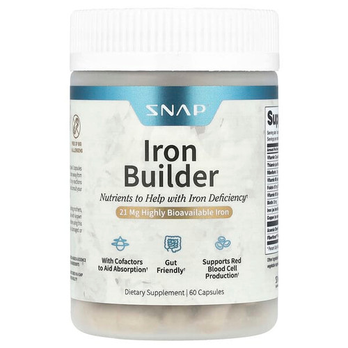 <img alt="Snap Supplements, Iron Builder, 60 Capsules" title="Snap Supplements, Iron Builder, 60 Capsules,850039253218"