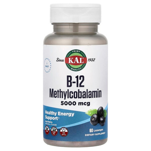 <img alt="KAL, B-12 Methylcobalamin, Acai Berry, 5,000 mcg, 60 Lozenges" title="KAL, B-12 Methylcobalamin, Acai Berry, 5,000 mcg, 60 Lozenges,021245619734"