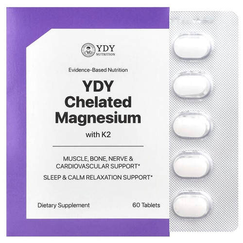 <img alt="YDY, Chelated Magnesium With K2, 60 Tablets" title="YDY, Chelated Magnesium With K2, 60 Tablets,860011829317"