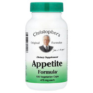 <img alt="Christophers Original Formulas, Appetite Formula, 100 Vegetarian Caps" title="Christophers Original Formulas, Appetite Formula, 100 Vegetarian Caps,084783891116"