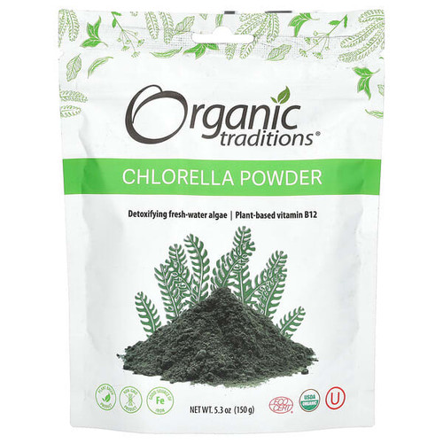 <img alt="Organic Traditions, Chlorella Powder, 5.3 oz (150 g)" title="Organic Traditions, Chlorella Powder, 5.3 oz (150 g),627733012119"