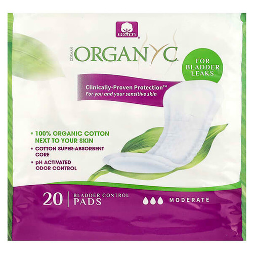 <img alt="Organyc, Bladder Control Pads, Moderate, 20 Pads" title="Organyc, Bladder Control Pads, Moderate, 20 Pads,8016867013086"