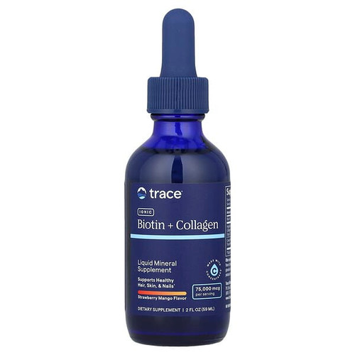 <img alt="Trace, Ionic Biotin + Collagen, Strawberry Mango, 75,000 mcg, 2 fl oz (59 ml)" title="Trace, Ionic Biotin + Collagen, Strawberry Mango, 75,000 mcg, 2 fl oz (59 ml),878941007477"