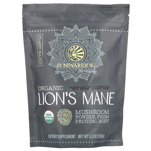 <img alt="Sunwarrior, Be Well, Organic Lions Mane, 5.3 oz (150 g)" title="Sunwarrior, Be Well, Organic Lions Mane, 5.3 oz (150 g),810100921279"