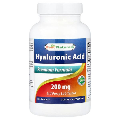 <img alt="Best Naturals, Hyaluronic Acid, 200 mg, 120 Tablets" title="Best Naturals, Hyaluronic Acid, 200 mg, 120 Tablets,817716018317"