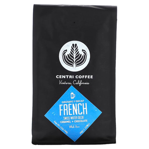 <img alt="Centri Coffee, Centri Coffee, Organic French, Whole Bean, Decaf, 12 oz (340 g)" title="Centri Coffee, Centri Coffee, Organic French, Whole Bean, Decaf, 12 oz (340 g),032843927824"