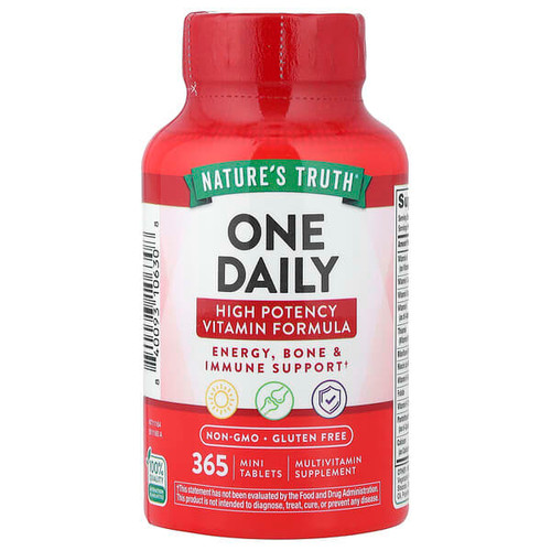 <img alt="Natures Truth, One Daily Multivitamin, 365 Mini Tablets" title="Natures Truth, One Daily Multivitamin, 365 Mini Tablets,840093106308"