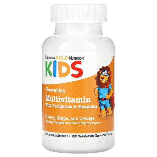 <img alt="California Gold Nutrition, Chewable Multivitamins with Probiotics, Enzymes, Vitamin A and Vitamin C for Children, Assorted Fruit, 120 Vegetarian Tablets" title="California Gold Nutrition, Chewable Multivitamins with Probiotics, Enzymes, Vitamin A and Vitamin C for Children, Assorted Fruit, 120 Vegetarian Tablets,898220022731"