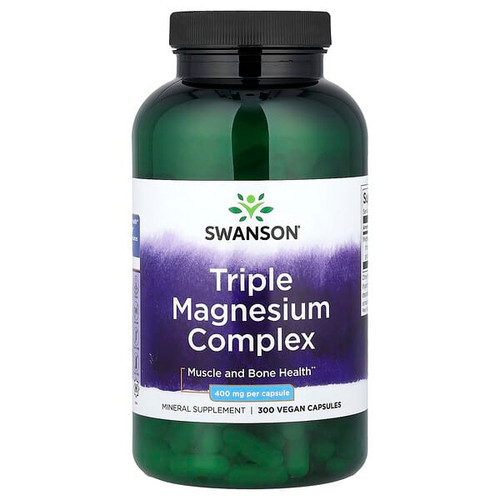 <img alt="Swanson Vitamins, Triple Magnesium Complex, 400 mg, 300 Vegan Capsules" title="Swanson Vitamins, Triple Magnesium Complex, 400 mg, 300 Vegan Capsules,087614110790"