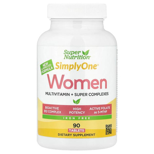 <img alt="Super Nutrition, Simply One, Womens Multivitamin with Super Complexes, Iron Free, 90 Tablets" title="Super Nutrition, Simply One, Womens Multivitamin with Super Complexes, Iron Free, 90 Tablets,898220024087"