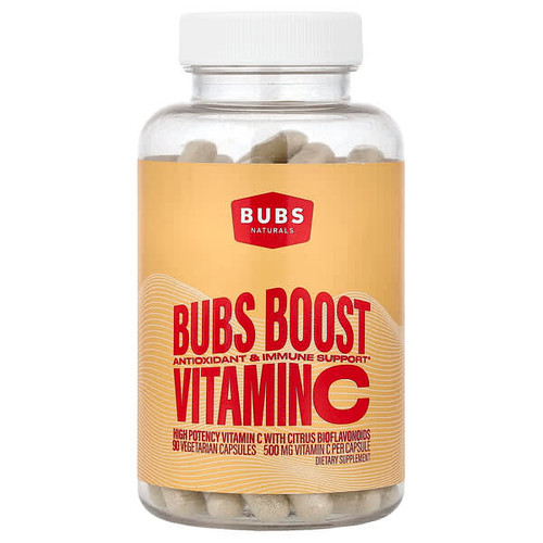 <img alt="BUBS Naturals, Bubs Boost, Vitamin C, 90 Vegetarian Capsules" title="BUBS Naturals, Bubs Boost, Vitamin C, 90 Vegetarian Capsules,810121880524"