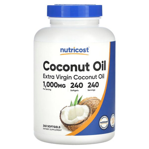 <img alt="Nutricost, Extra Virgin Coconut Oil, 1,000 mg, 240 Capsules" title="Nutricost, Extra Virgin Coconut Oil, 1,000 mg, 240 Capsules,810014674070"