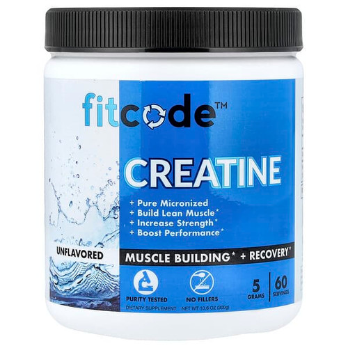 <img alt="fitcode, Creatine, Unflavored, 10.6 oz (300 g)" title="fitcode, Creatine, Unflavored, 10.6 oz (300 g),818901028630"