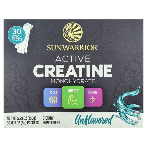 <img alt="Sunwarrior, Active Creatine Monohydrate, Unflavored, 30 Packets, 0.17 oz (5 g) Each" title="Sunwarrior, Active Creatine Monohydrate, Unflavored, 30 Packets, 0.17 oz (5 g) Each,810100922726"