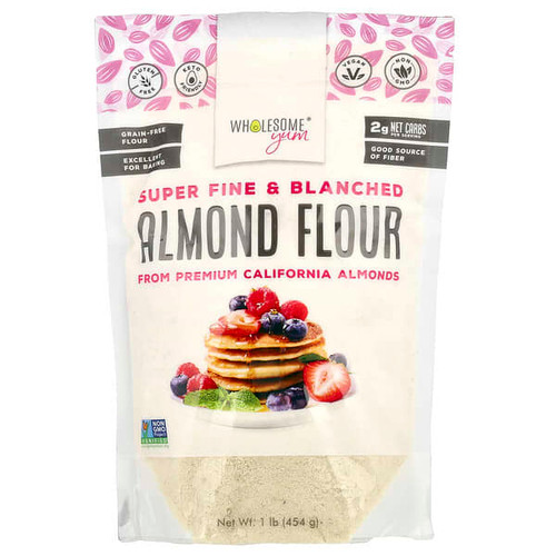 <img alt="Wholesome Yum, Super Fine & Blanched Almond Flour, 1 lb (454 g)" title="Wholesome Yum, Super Fine & Blanched Almond Flour, 1 lb (454 g),850013189083"