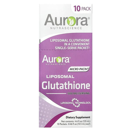 <img alt="Aurora Nutrascience, Micro-Pack+, Liposomal Glutathione , 10 Packets, 0.46 fl oz (13.5 ml) Each" title="Aurora Nutrascience, Micro-Pack+, Liposomal Glutathione , 10 Packets, 0.46 fl oz (13.5 ml) Each,628504648827"