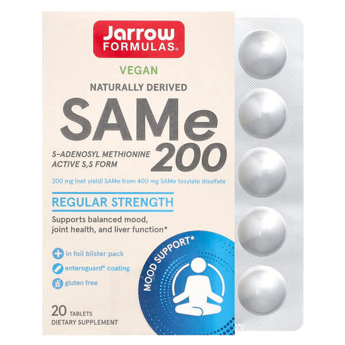 <img alt="Jarrow Formulas, SAMe 200, 200 mg, 20 Tablets" title="Jarrow Formulas, SAMe 200, 200 mg, 20 Tablets,790011200147"