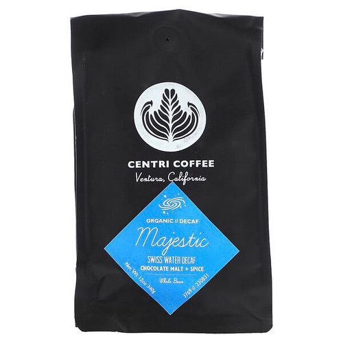 <img alt="Centri Coffee, Centri Coffee, Organic Majestic, Chocolate Malt + Spice, Whole Bean, Decaf, 12 oz (340 g)" title="Centri Coffee, Centri Coffee, Organic Majestic, Chocolate Malt + Spice, Whole Bean, Decaf, 12 oz (340 g),032843926124"