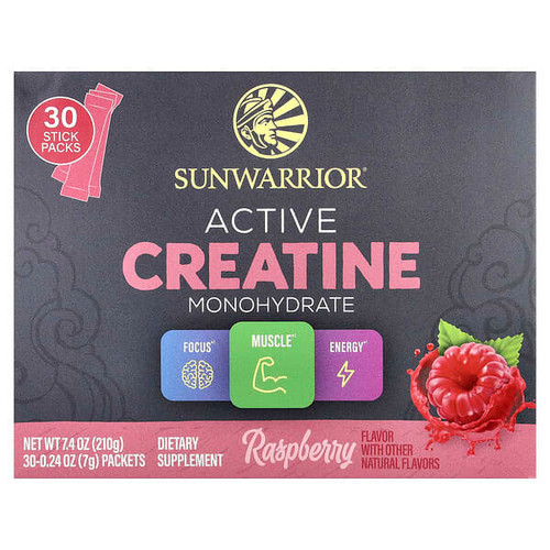 <img alt="Sunwarrior, Active Creatine Monohydrate, Raspberry, 30 Packets, 0.24 oz (7 g) Each" title="Sunwarrior, Active Creatine Monohydrate, Raspberry, 30 Packets, 0.24 oz (7 g) Each,810100922740"