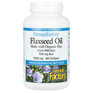 <img alt="Natural Factors, OmegaFactors, Flaxseed Oil, 1,000 mg , 180 Softgels" title="Natural Factors, OmegaFactors, Flaxseed Oil, 1,000 mg , 180 Softgels,068958022116"