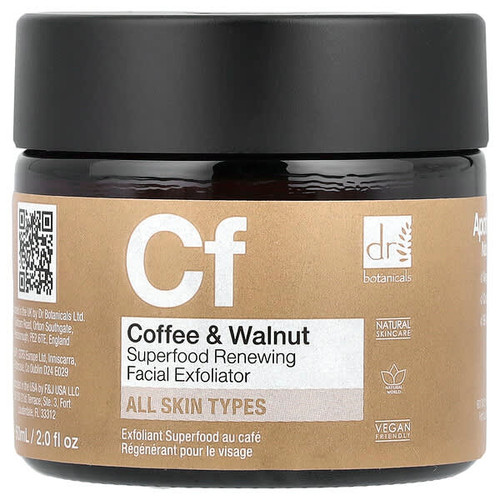 <img alt="Dr. Botanicals, Coffee & Walnut Superfood Renewing Facial Exfoliator, 2 fl oz (60 ml)" title="Dr. Botanicals, Coffee & Walnut Superfood Renewing Facial Exfoliator, 2 fl oz (60 ml),5060881928980"