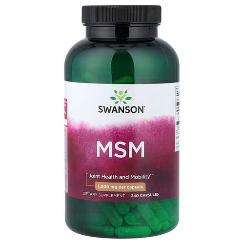 <img alt="Swanson Vitamins, MSM, 1,000 mg, 240 Capsules" title="Swanson Vitamins, MSM, 1,000 mg, 240 Capsules,087614026565"